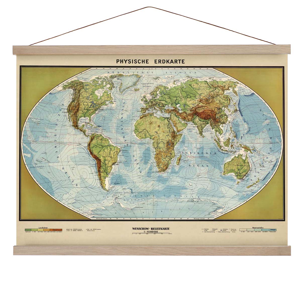 Physikalische Erdkarte Poster