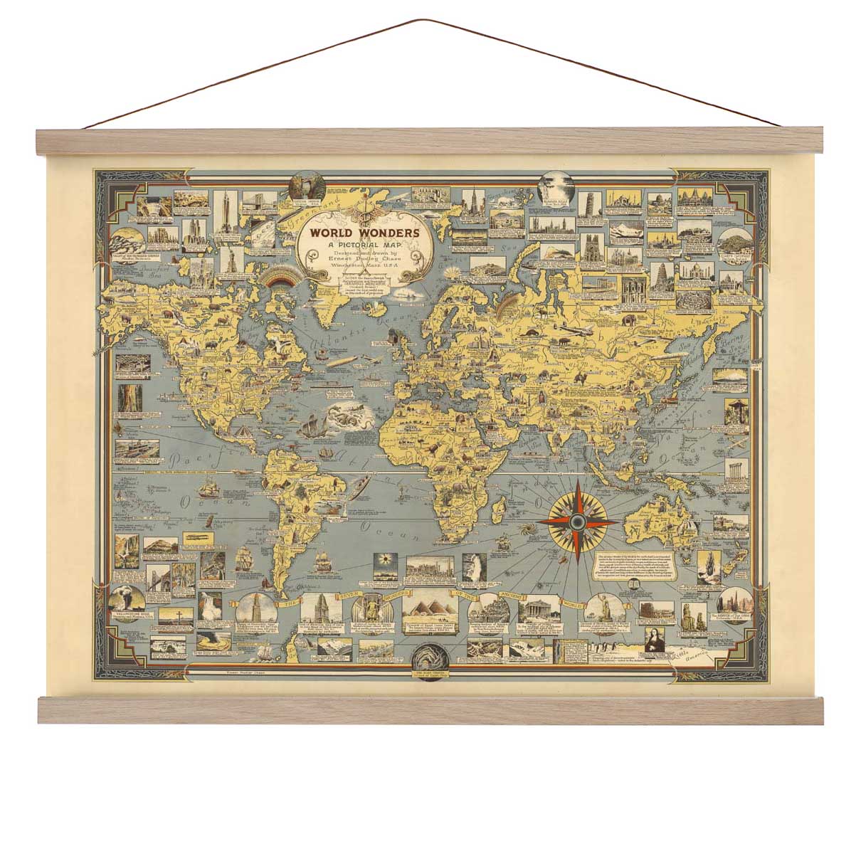 Welt der Wunder Karte Poster