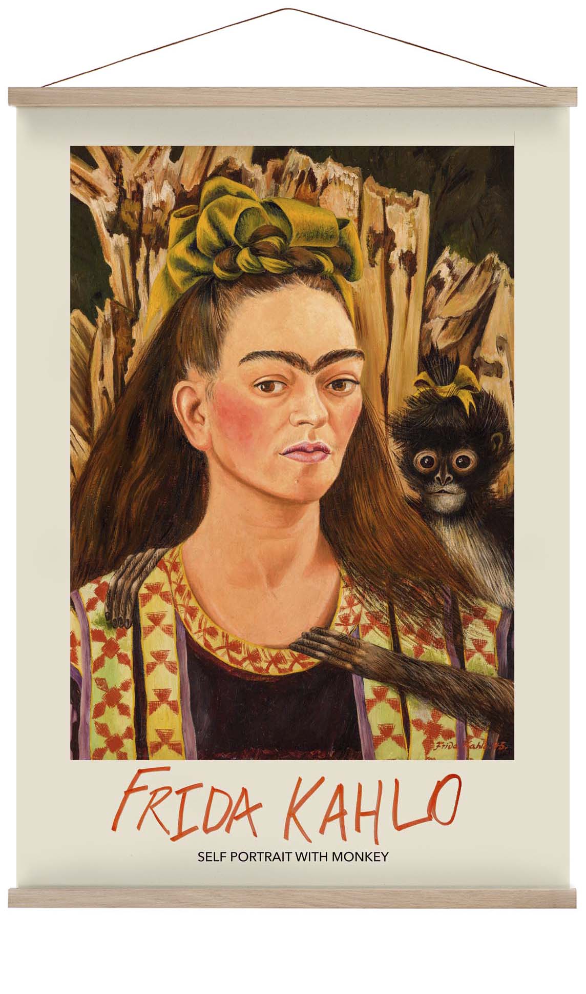 Self Portrait with Monkey by Frida Kahlo Art Exhibition
