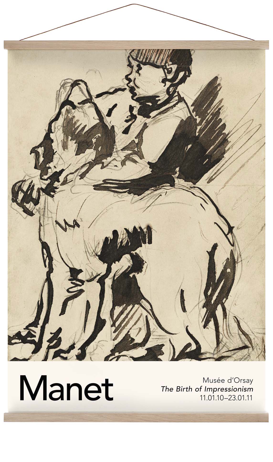 A Boy Holding His Dog by Manet Exhibition