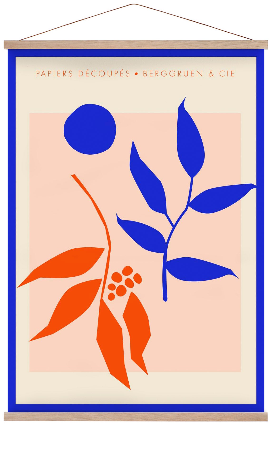 Branches Blue Orange Papiers Découpés Art Exhibition