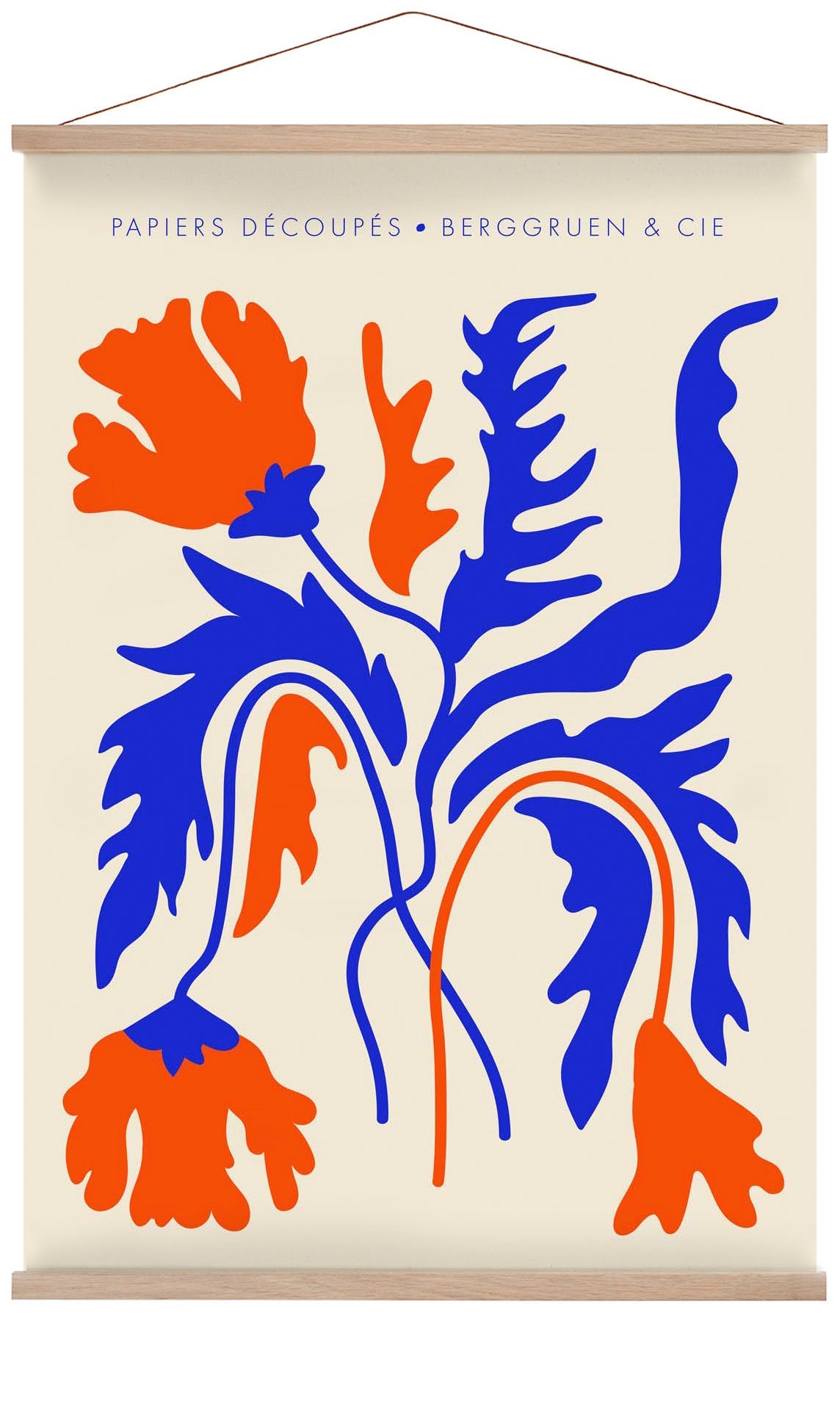 Flores Orange Blue Papiers Découpés Art Exhibition