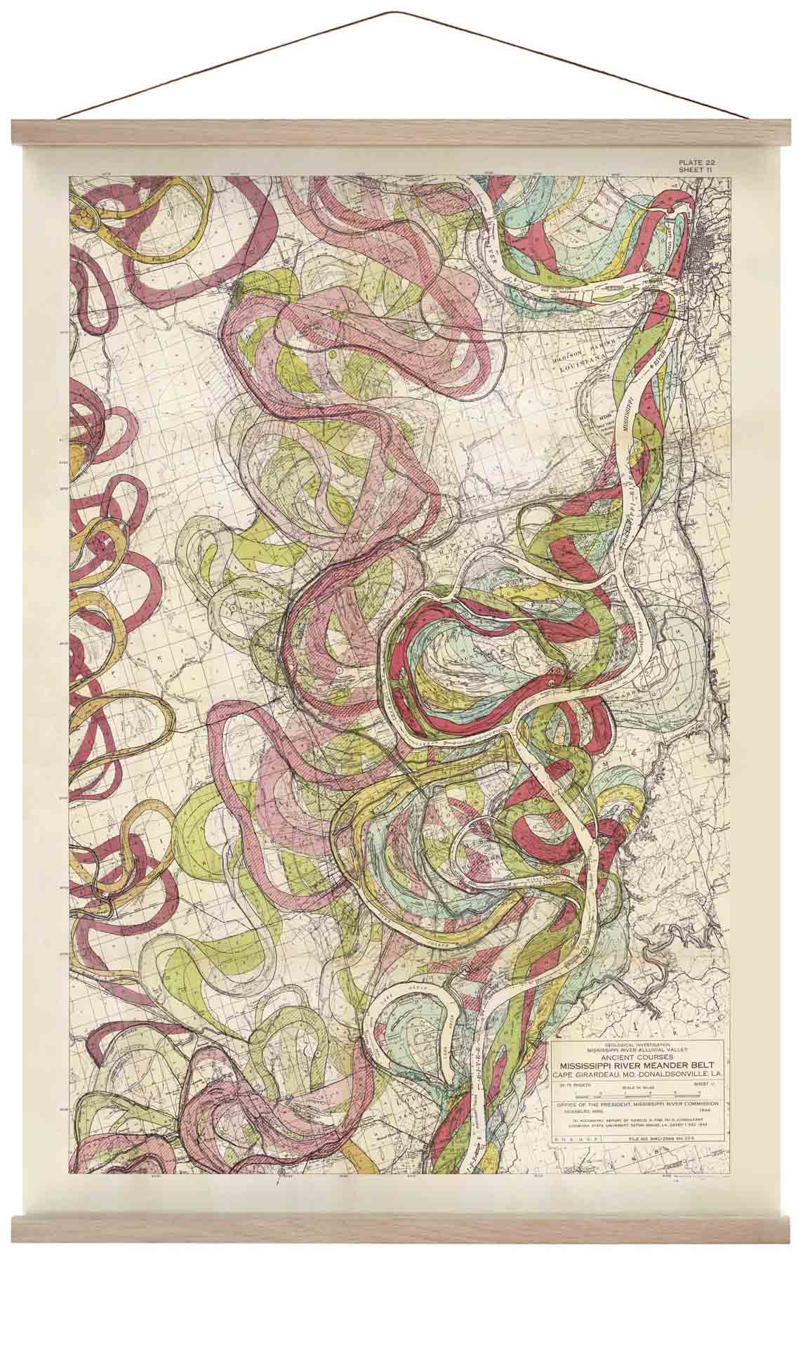 The Meandering Mississippi by Harold Fisk; Plate 22, Sheet 11