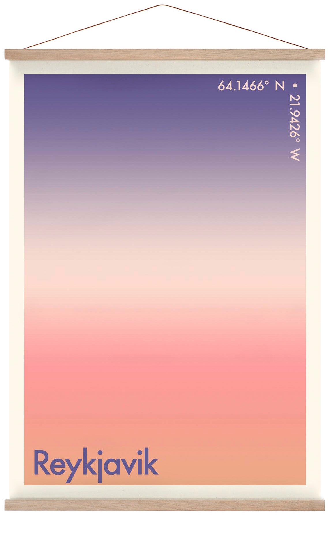 Reyjavik Sonnenuntergang Stadt Kunstdruck
