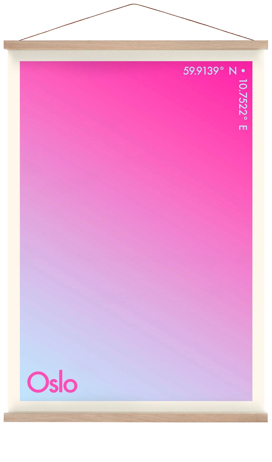 Oslo Sonnenuntergang Stadt Kunstdruck