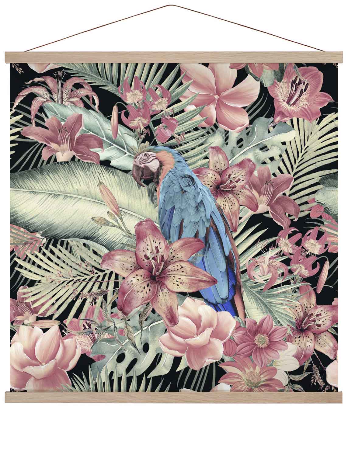 Parrot And Flowers 2 by Andrea Haase