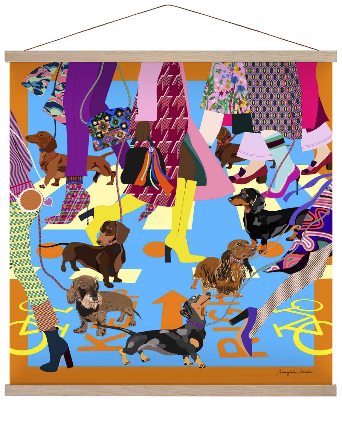 Fashion Dachshund Dogs by MARYLENE MADOU