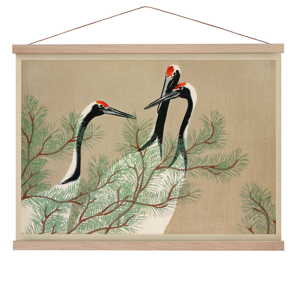 Kraniche aus Momoyogusa-Blumen von Sekka