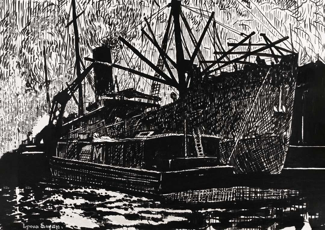 Linienschiff und Schlepper von Henry Lyman