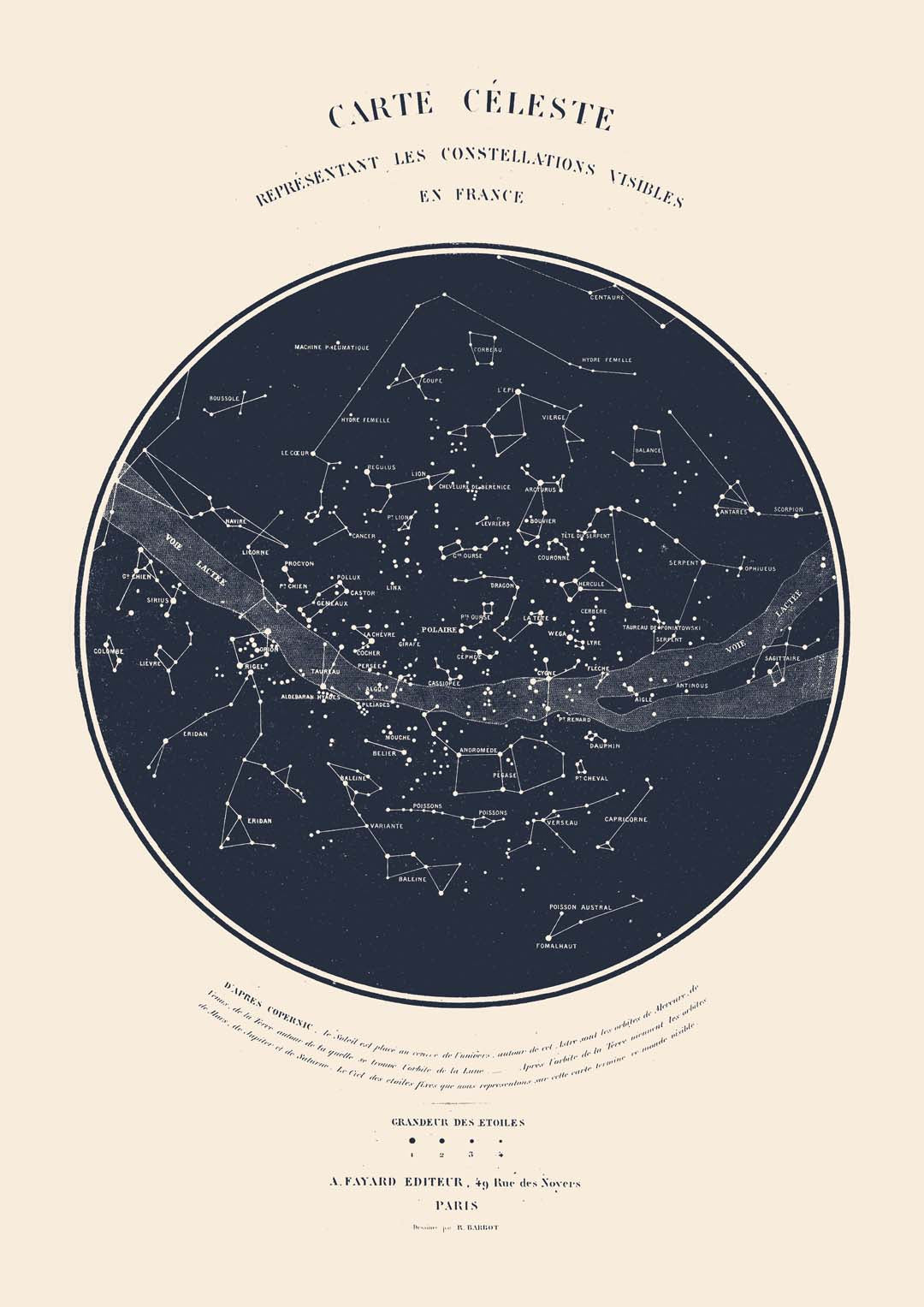 Carte Celeste Art Print by Aster