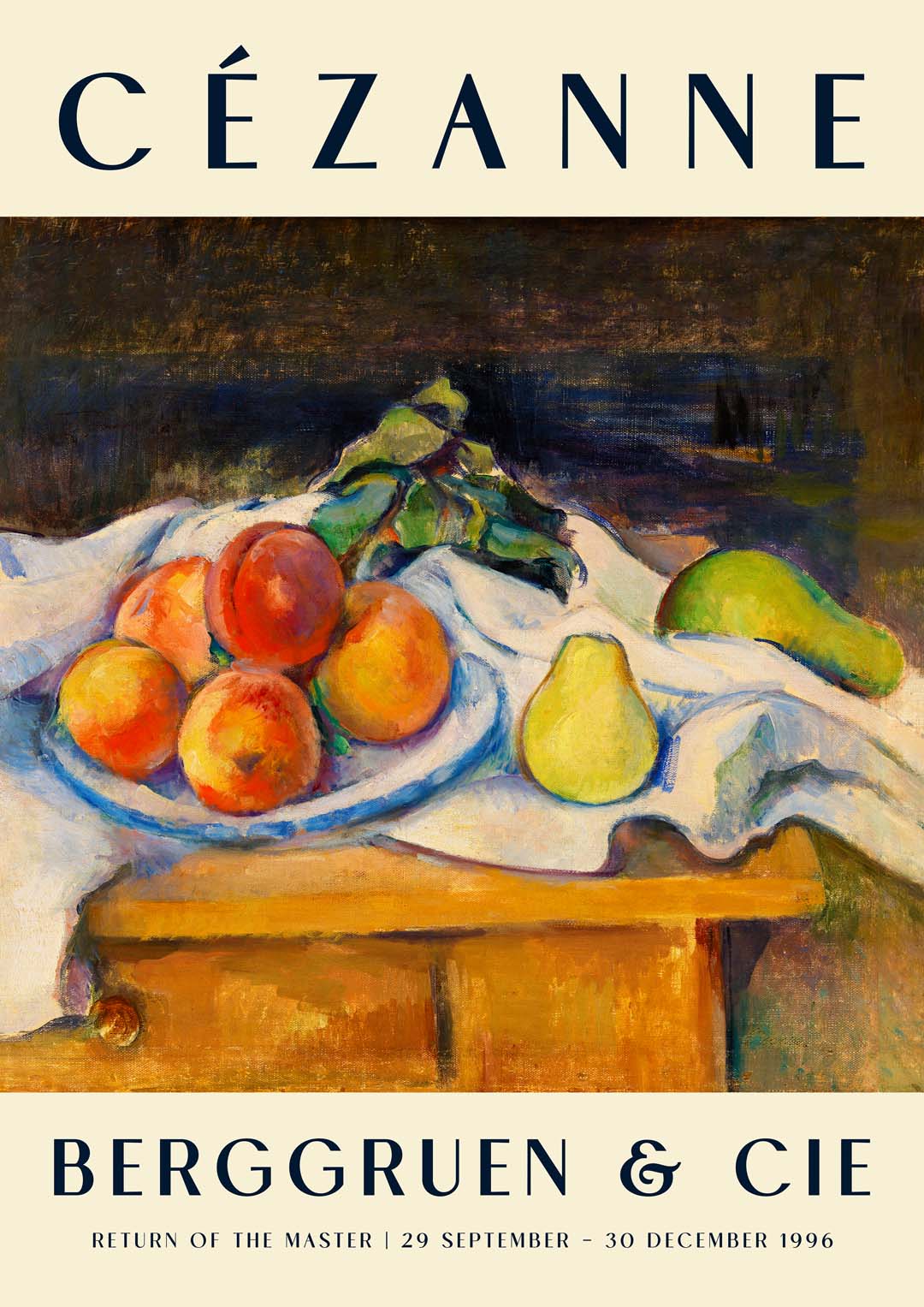 Fruit on a Table Art Exhibition By Paul Cézanne