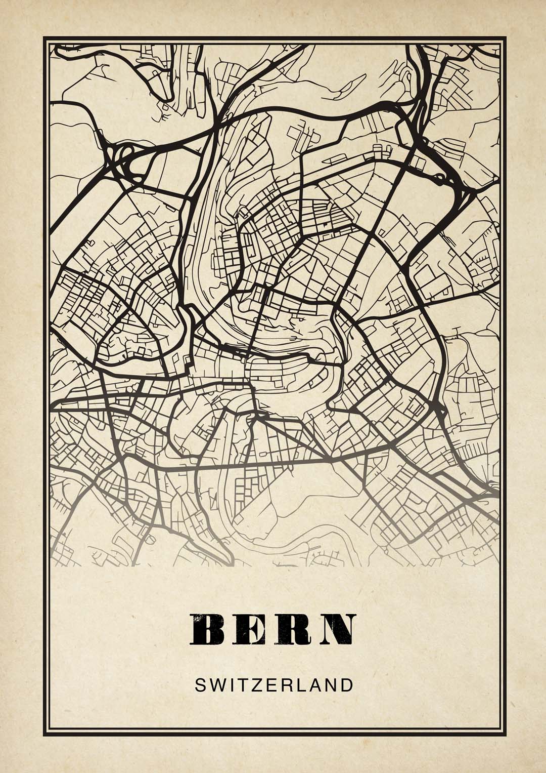 Bern City Sepia