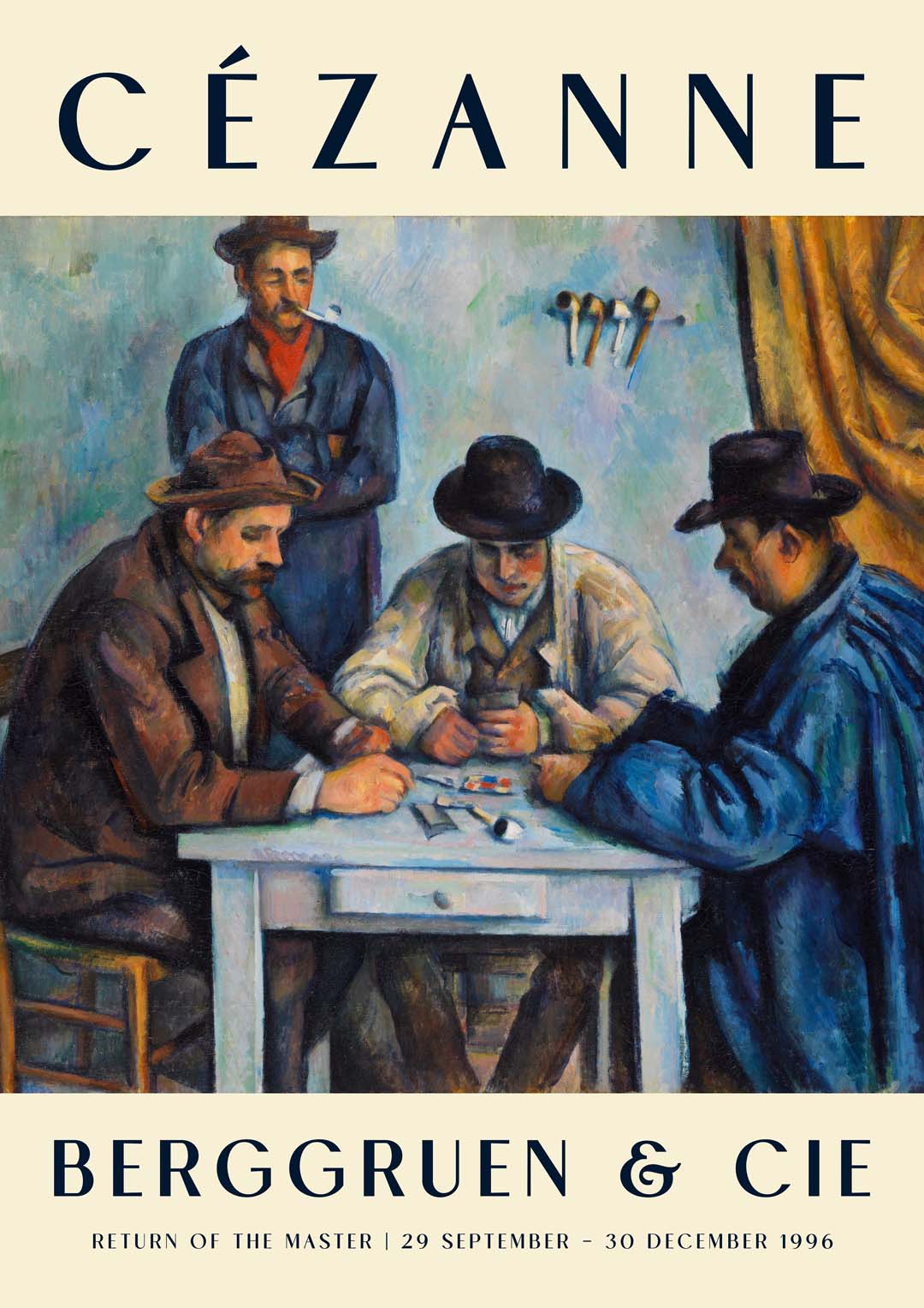 The Card Players Art Exhibition By Paul Cézanne