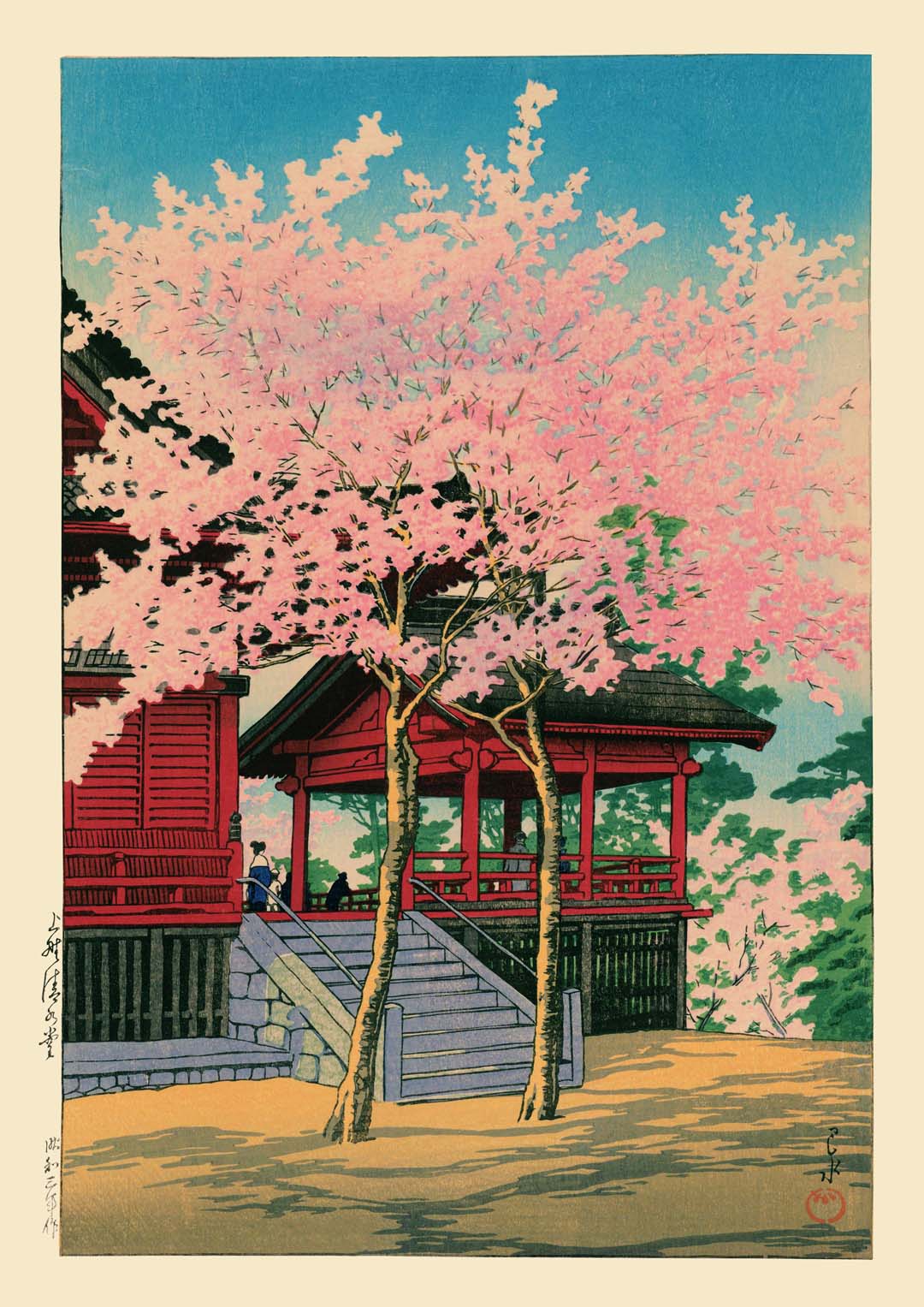 Kiyomizu Halle, Ueno von Hasui