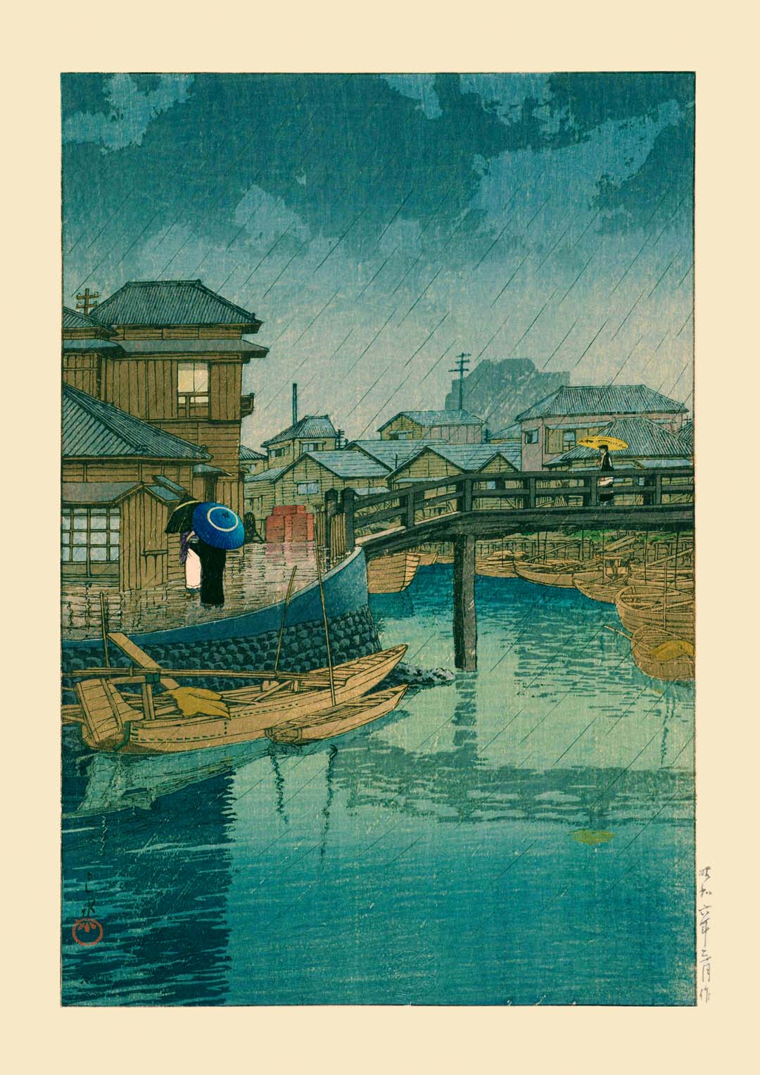 Shinagawa Art Print by Hasui