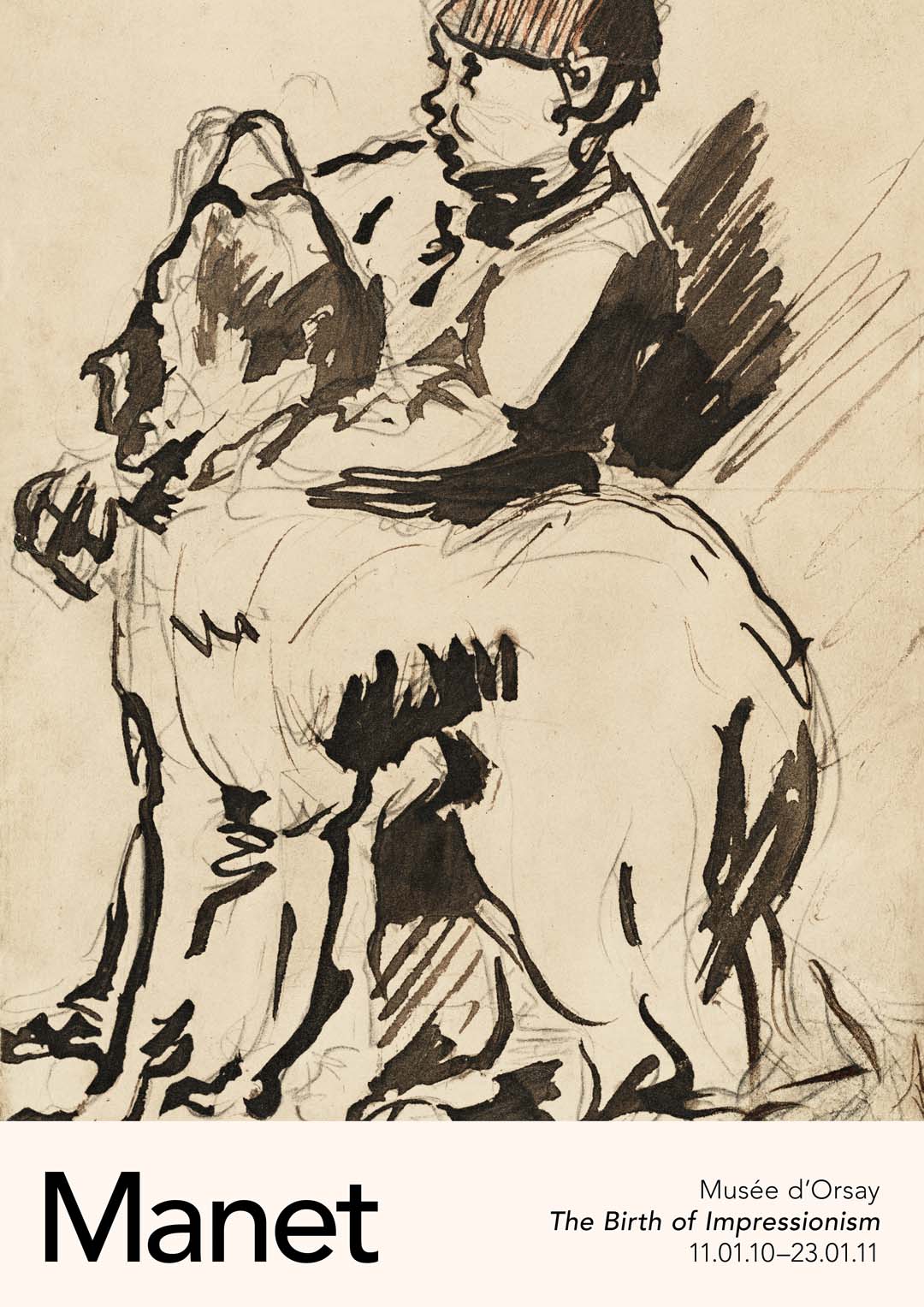 A Boy Holding His Dog by Manet Exhibition