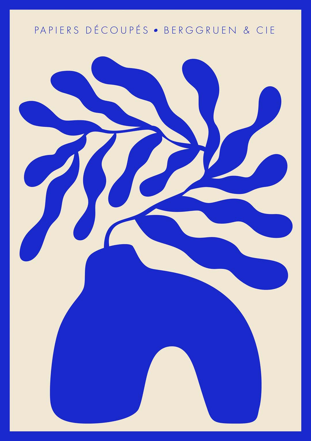 Blue Vase Papiers Découpés Art Exhibition