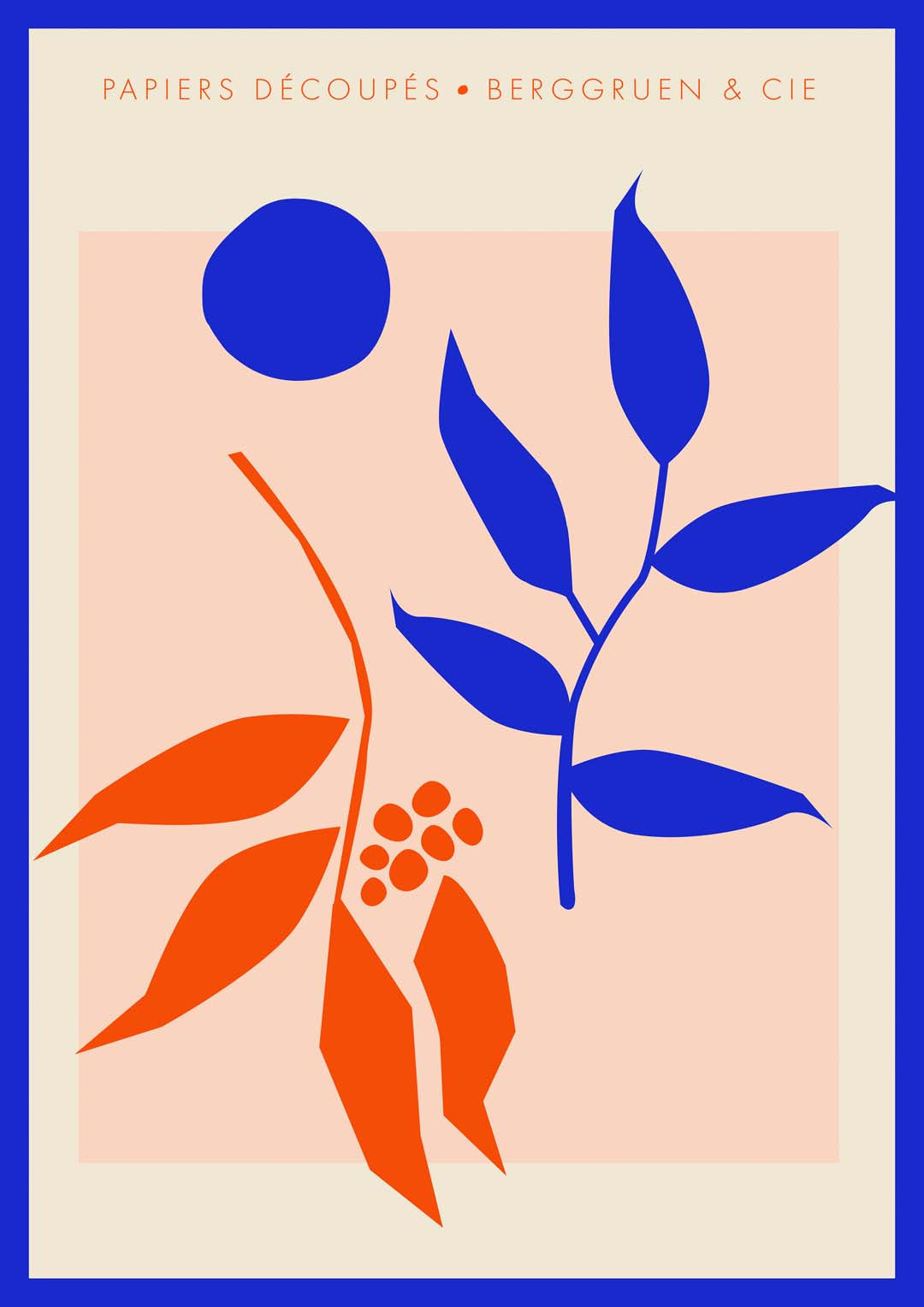 Branches Blue Orange Papiers Découpés Art Exhibition