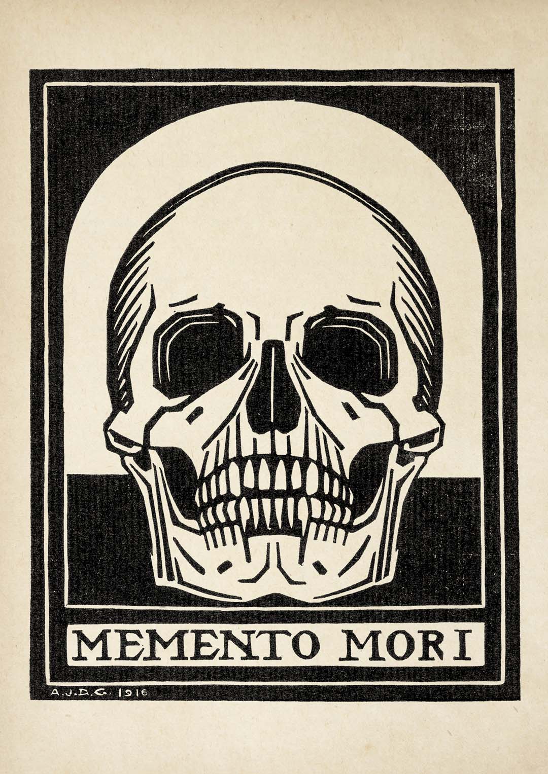 Antique Memento Mori Skull