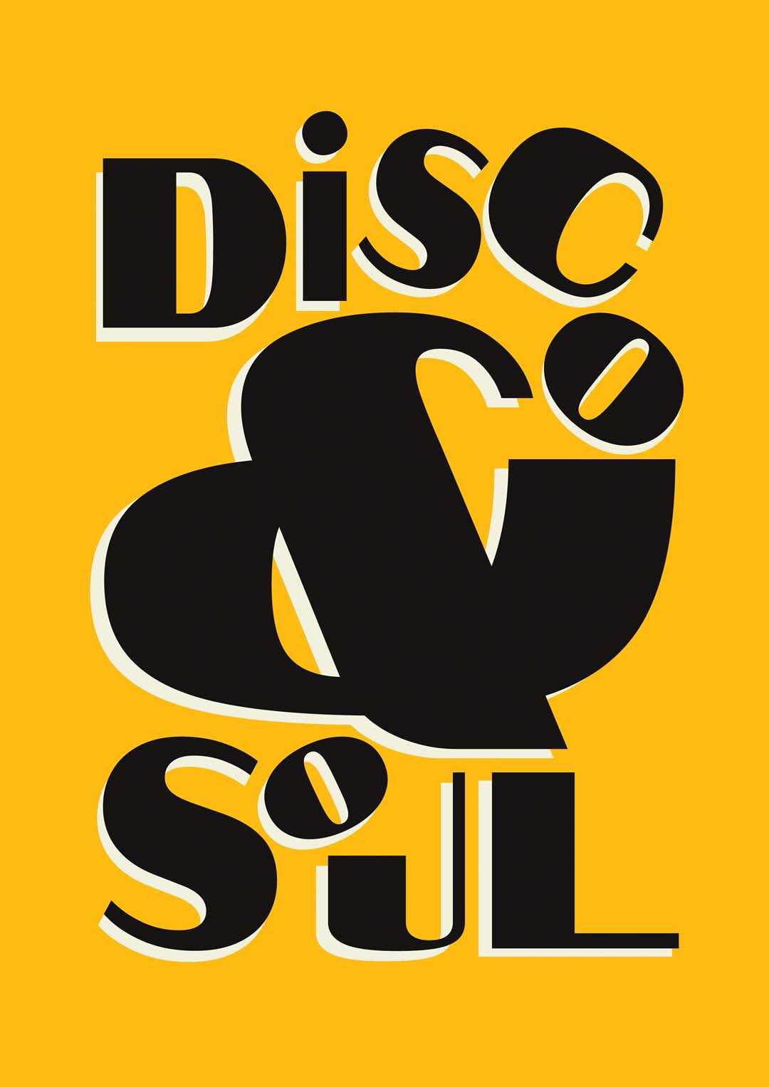 Disco & Soul Yellow Art Print