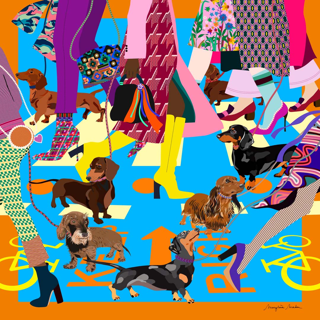 Fashion Dachshund Dogs by MARYLENE MADOU