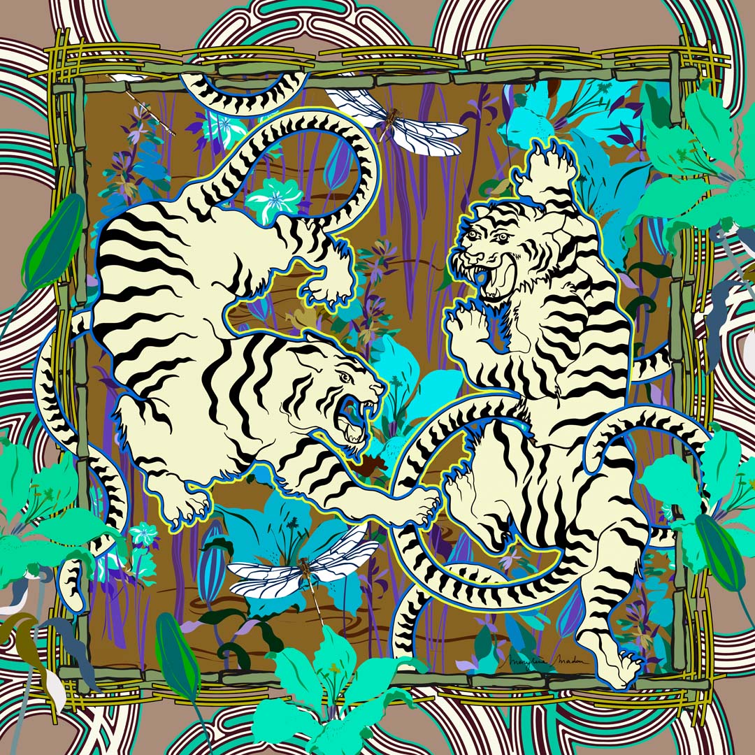 White Tigers Soft Tone by MARYLENE MADOU