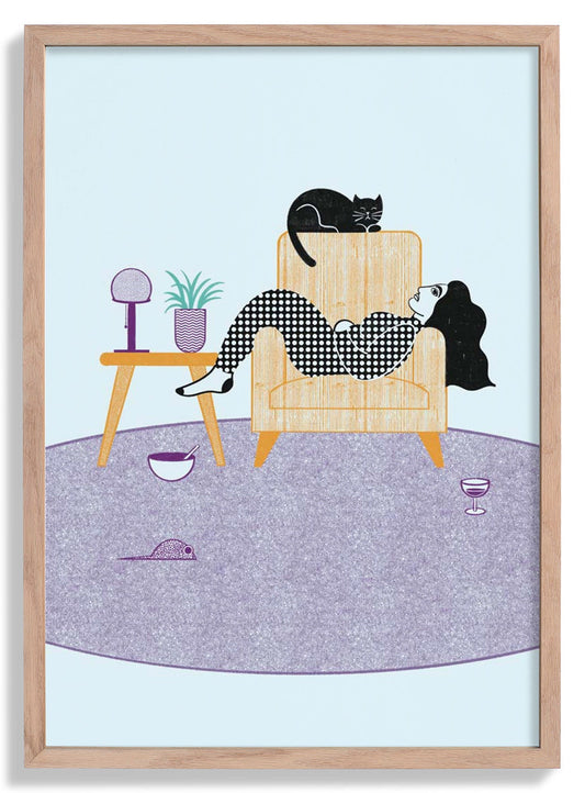 Woman Cat Armchair by Nicole Marra