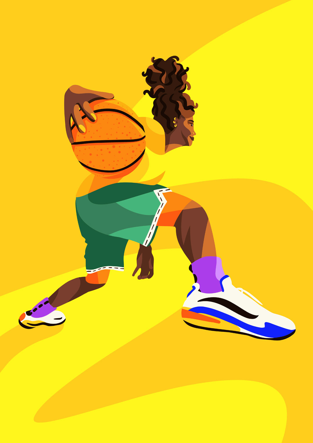 Basketball player by Sofia Doudine