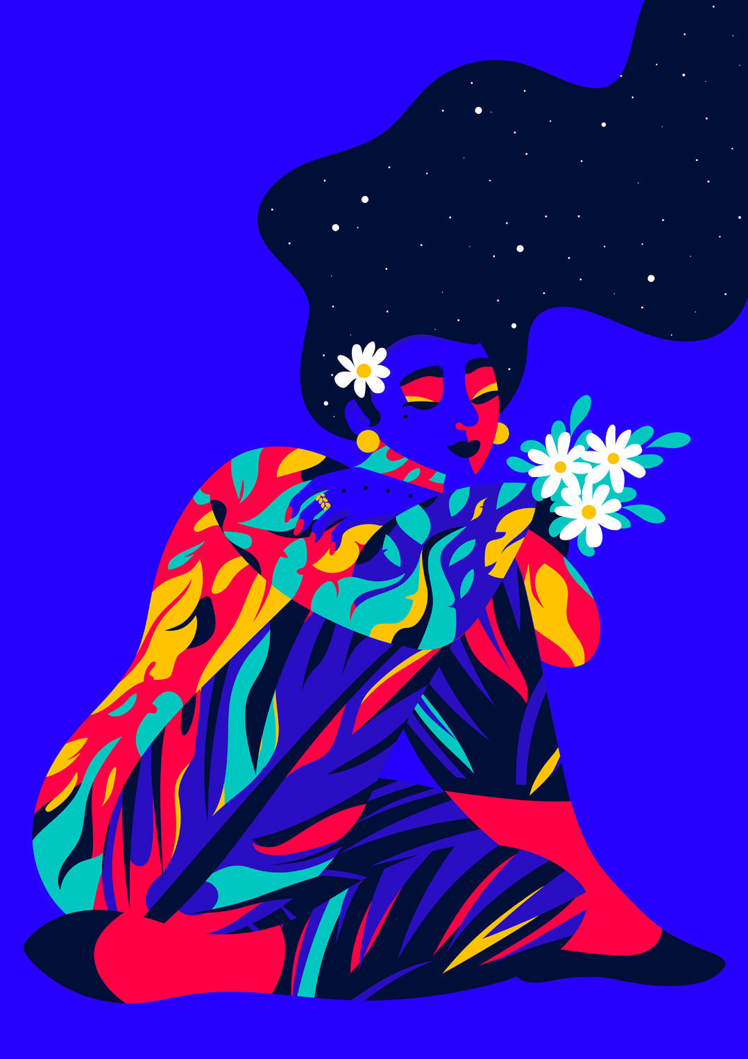 Tag der Erde blau von Sofia Doudine