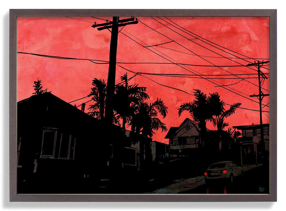 Karmesinrote Dämmerung von Giuseppe Cristiano