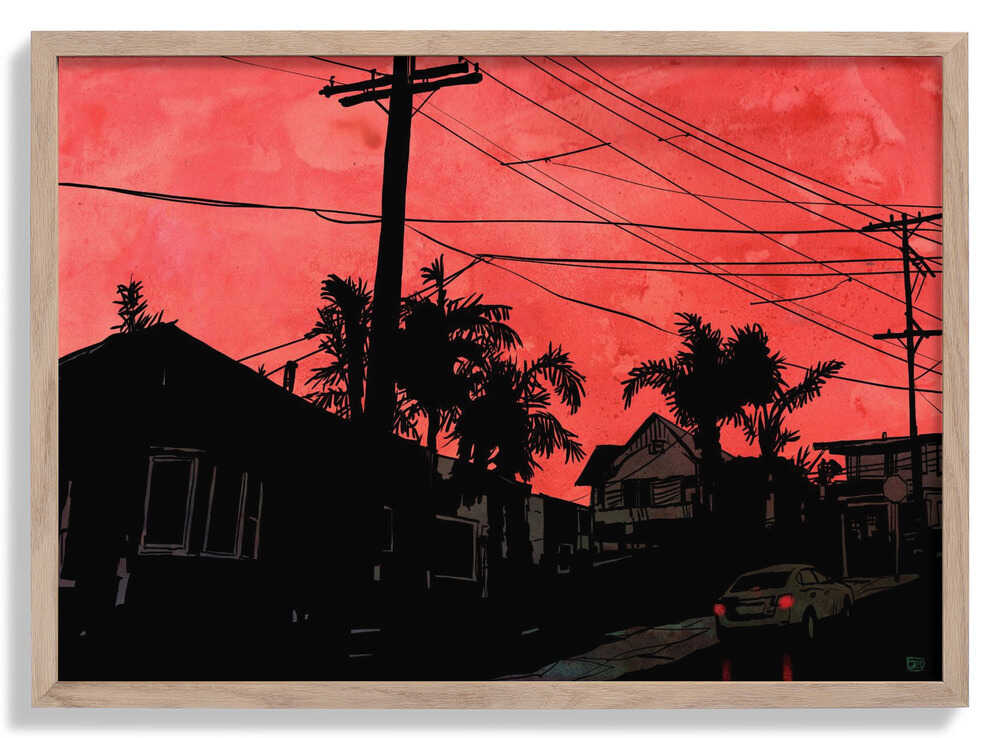 Karmesinrote Dämmerung von Giuseppe Cristiano