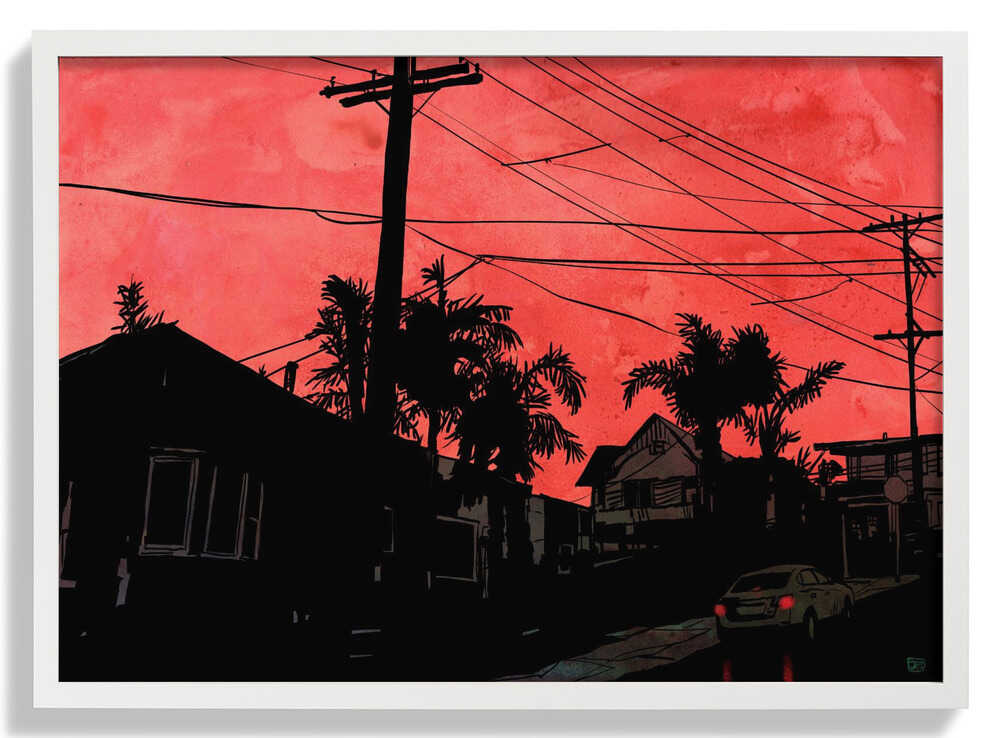 Karmesinrote Dämmerung von Giuseppe Cristiano