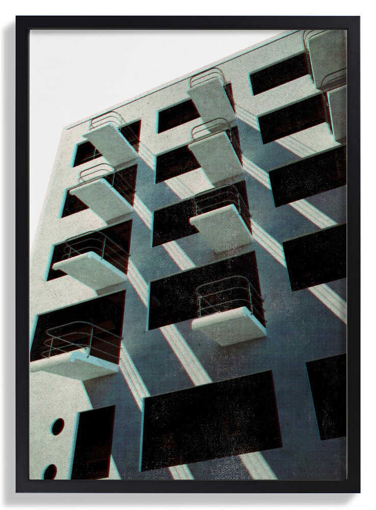 Bauhaus Dessau architecture in vintage magazine style VI by Rosana Laiz Blursbyai