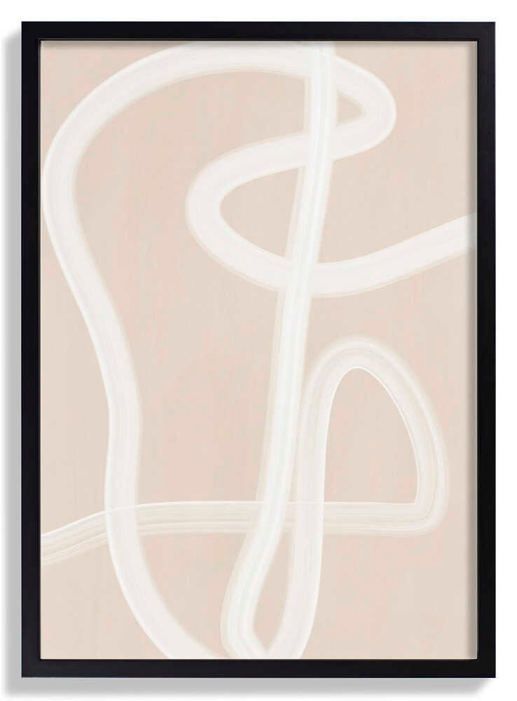 White Brush Stroke Poster by Elena Ristova