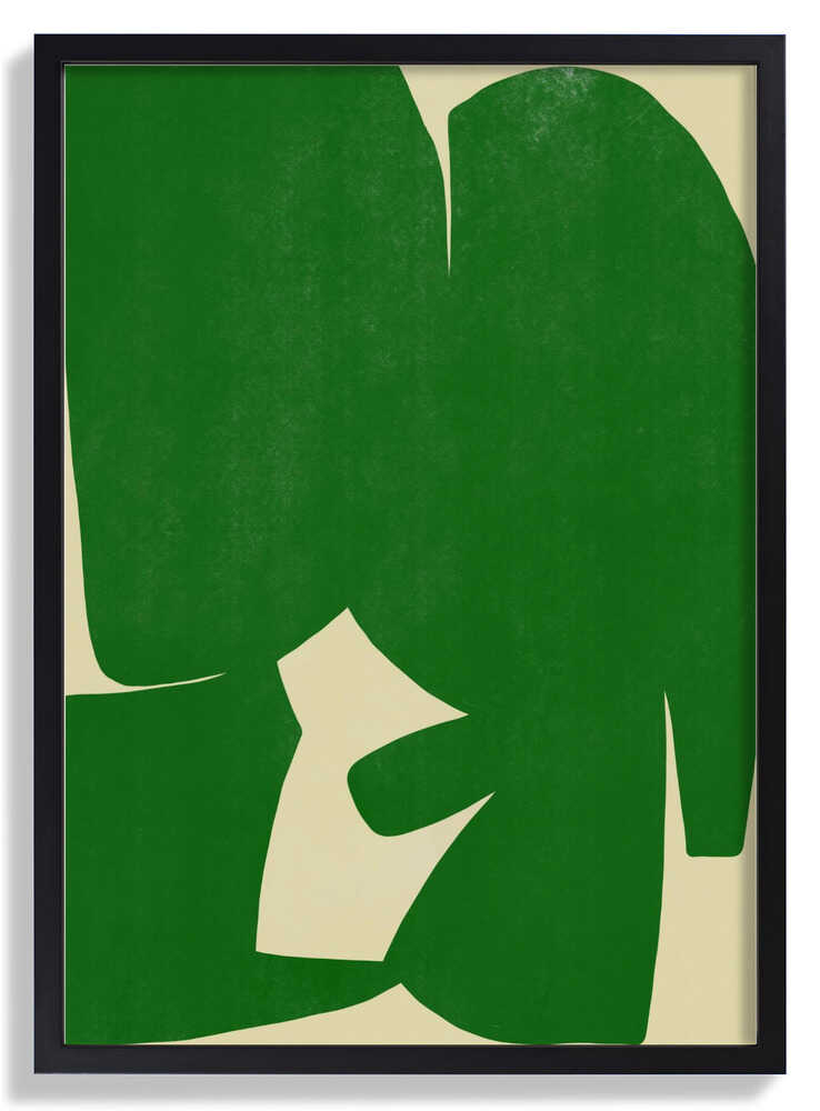 Large Abstract Cut Out In Green by Little Dean
