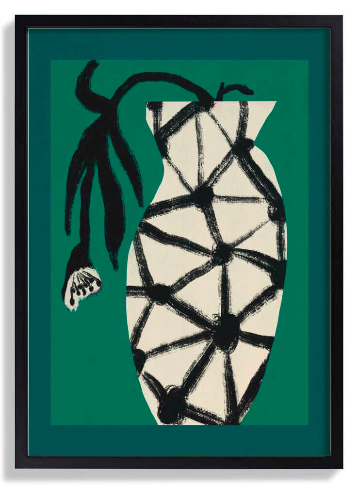 Hexagon Vase In Green by Little Dean