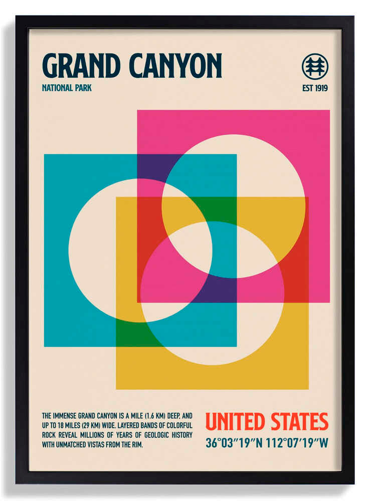 Grand Canyon National Park Reiseposter von Retrodrome