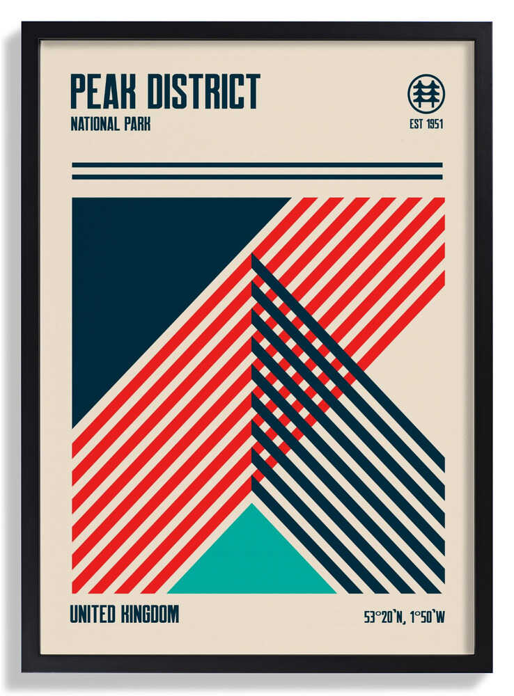 Peak District National Park Travel Poster by Retrodrome