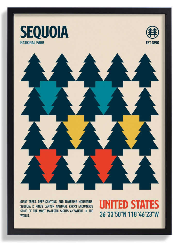 Sequoia National Park Travel Poster by Retrodrome