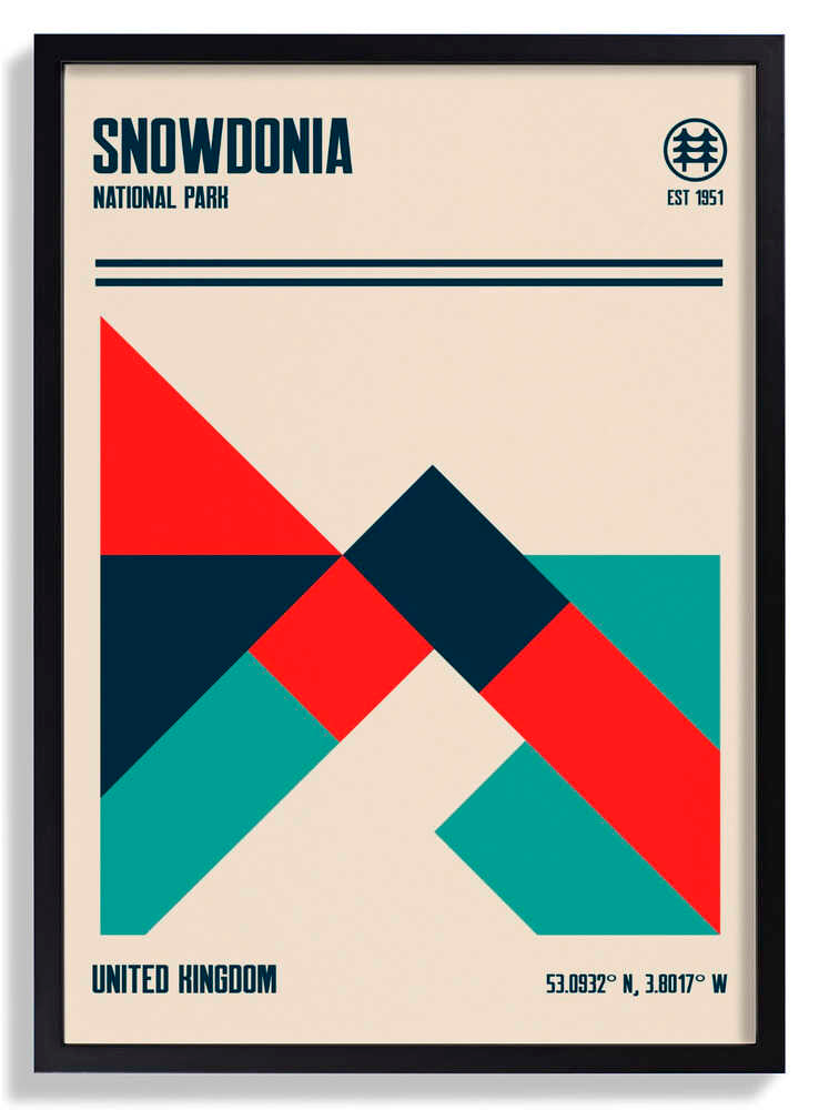 Snowdonia National Park Travel Poster by Retrodrome
