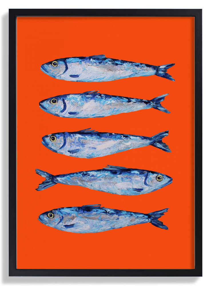 Sardinen auf Orange von Alice Straker