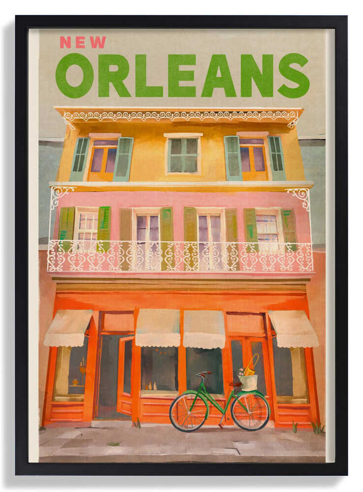 New Orleans Louisiana Vintage Travel Poster by The Whiskey Ginger