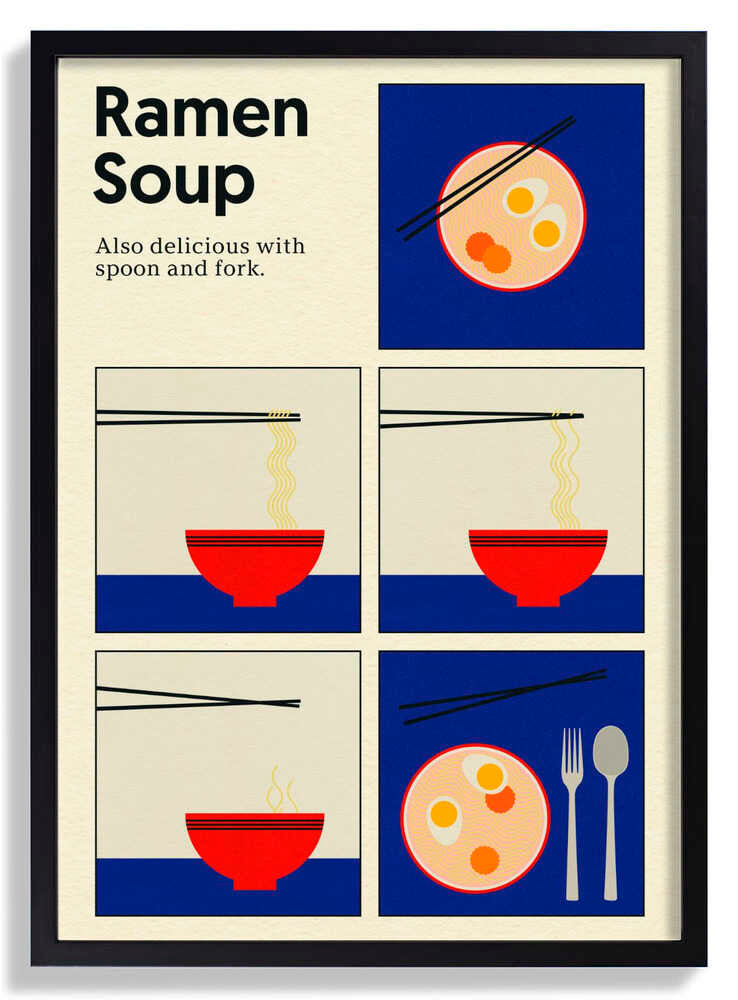 Poster Ramen Soup by Rosi Feist
