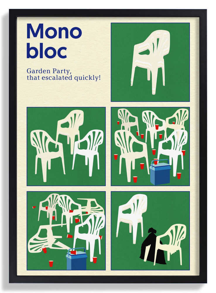 Poster Monobloc Five Squares by Rosi Feist