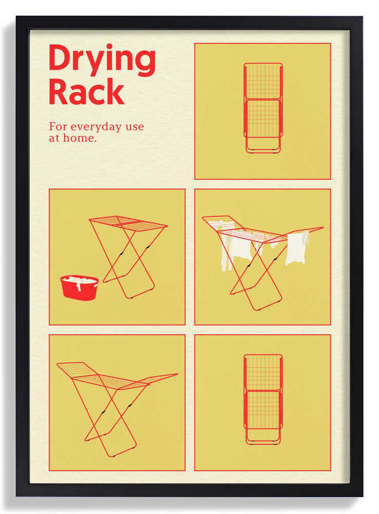 Poster Drying Rack by Rosi Feist