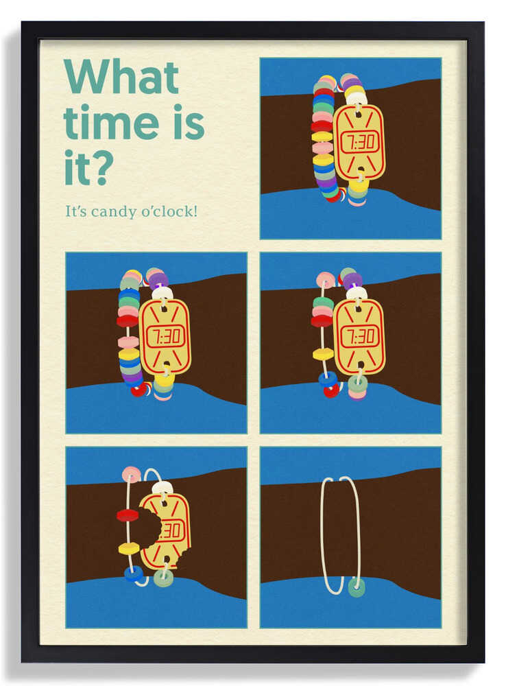 Poster Candy Clock by Rosi Feist