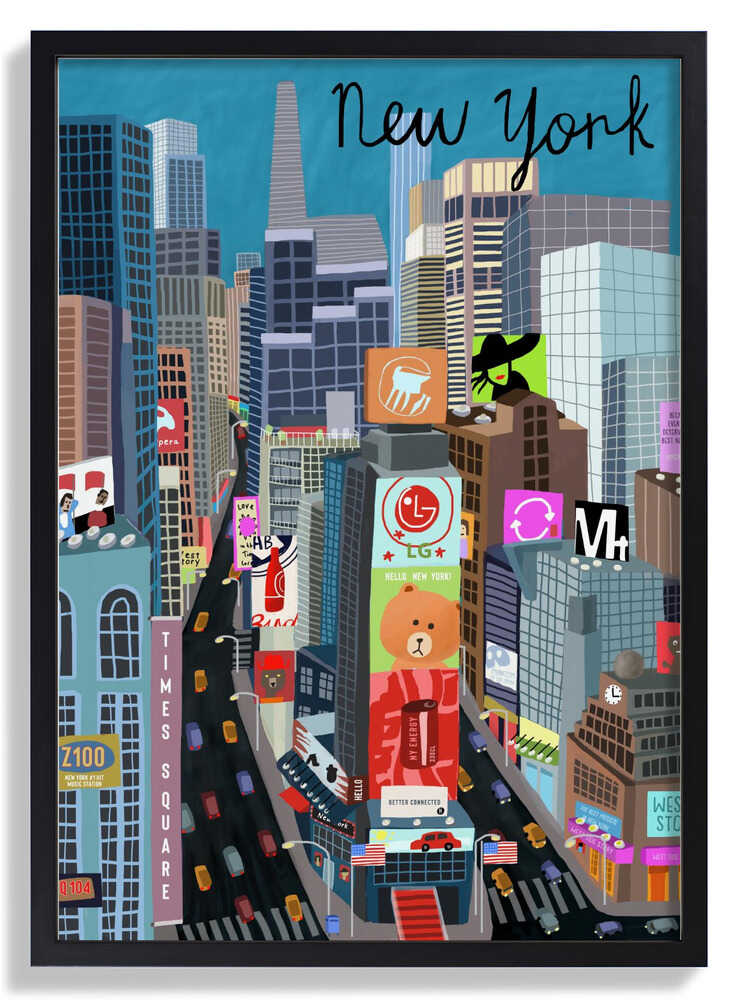 Times Square, New York Illustration by Artist Carla Daly by Carla Daly