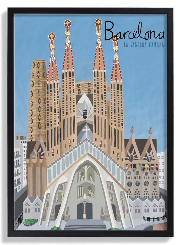 The Sagrada Familia, Barcelona by Artist Carla Daly by Carla Daly