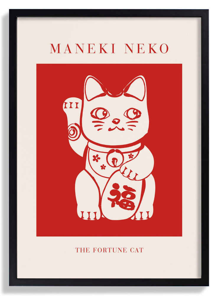 Maneki-Neko Cat Red by KsanaKalpa