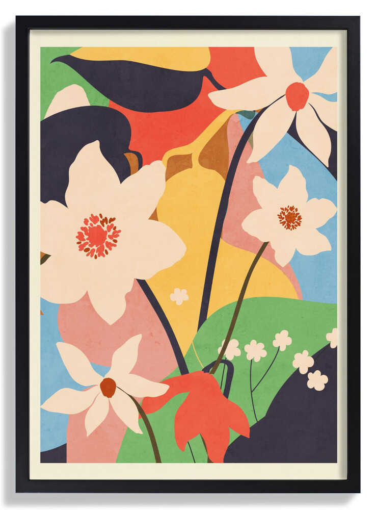 Abstract Art Landscape Flowers by ThingDesign